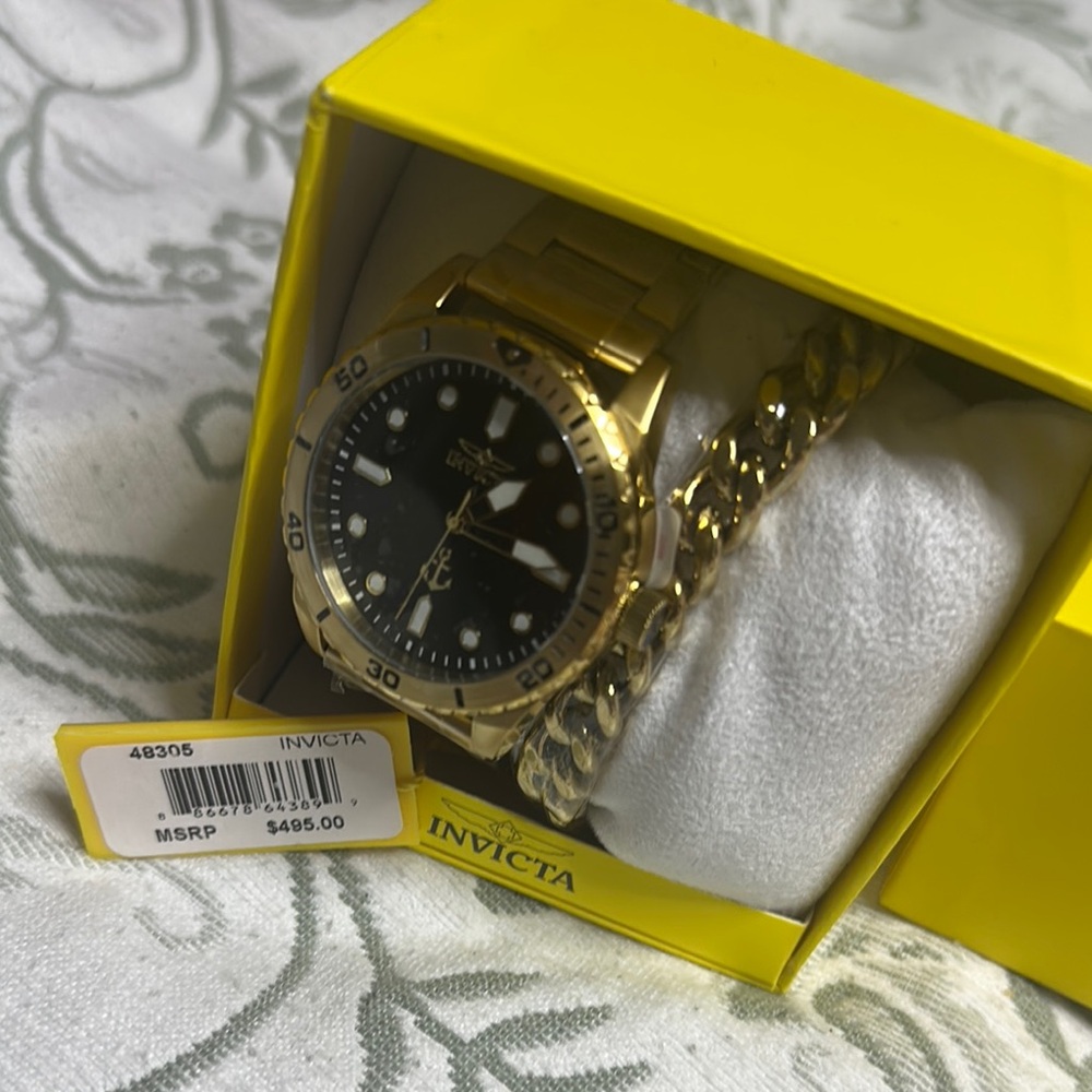 Invicta Gold and Black Men's Watch